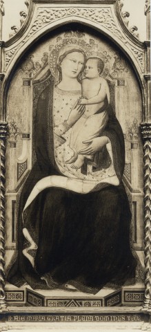 Anonimo — Gerini Niccolò di Pietro - sec. XV - Madonna con Bambino in trono — insieme